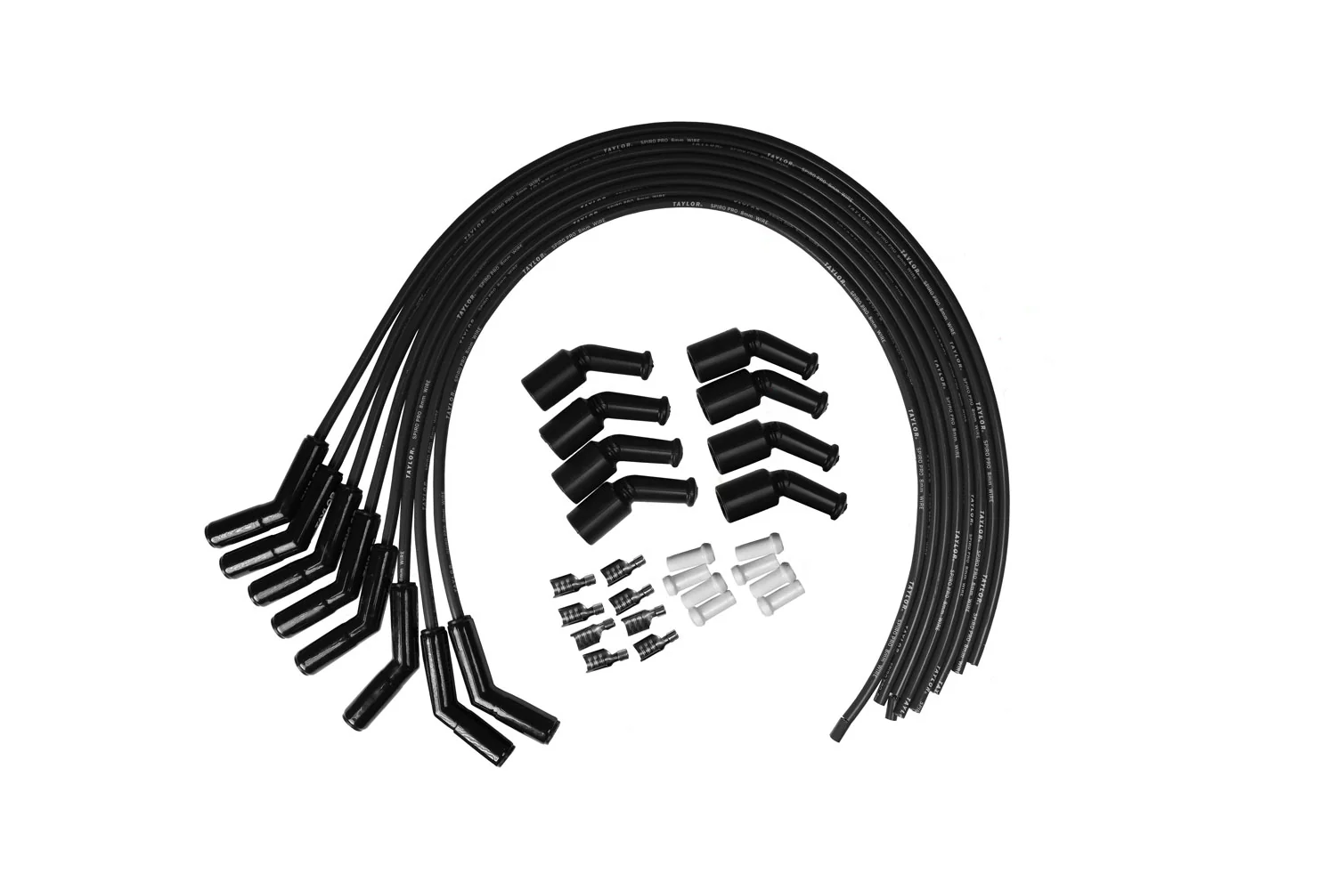 LS Engines Universal 8mm Spiro-Pro Black Ceramic Boots Spark Plug Wire Set (Available in 2 Colors) - Image 3