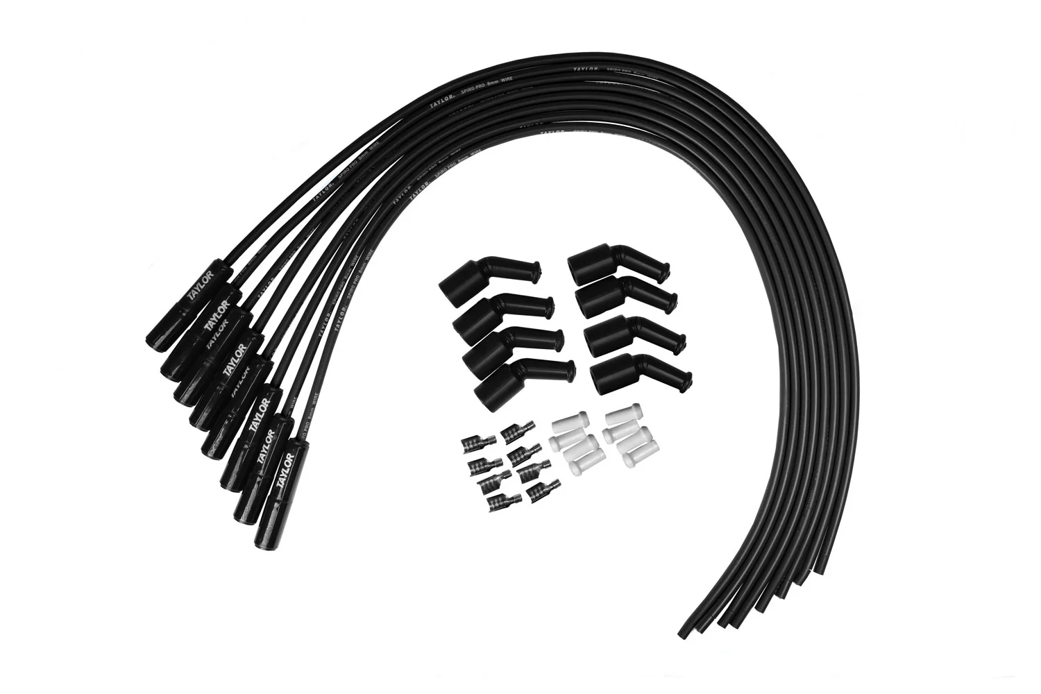 LS Engines Universal 8mm Spiro-Pro Black Ceramic Boots Spark Plug Wire Set (Available in 2 Colors) - Image 4