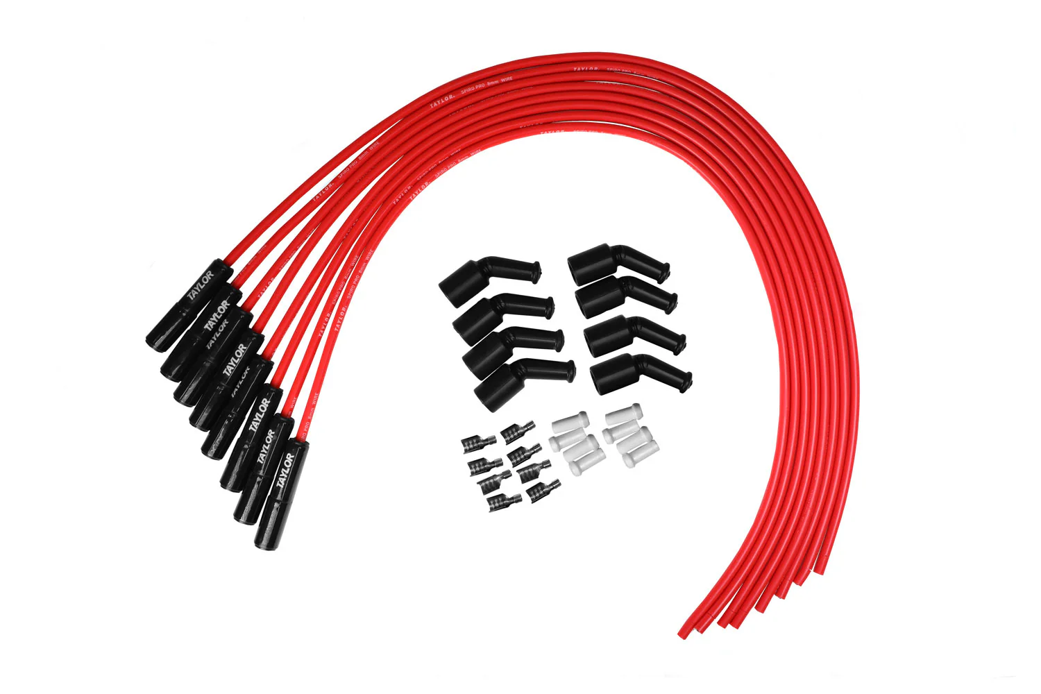 LS Engines Universal 8mm Spiro-Pro Black Ceramic Boots Spark Plug Wire Set (Available in 2 Colors) - Image 5