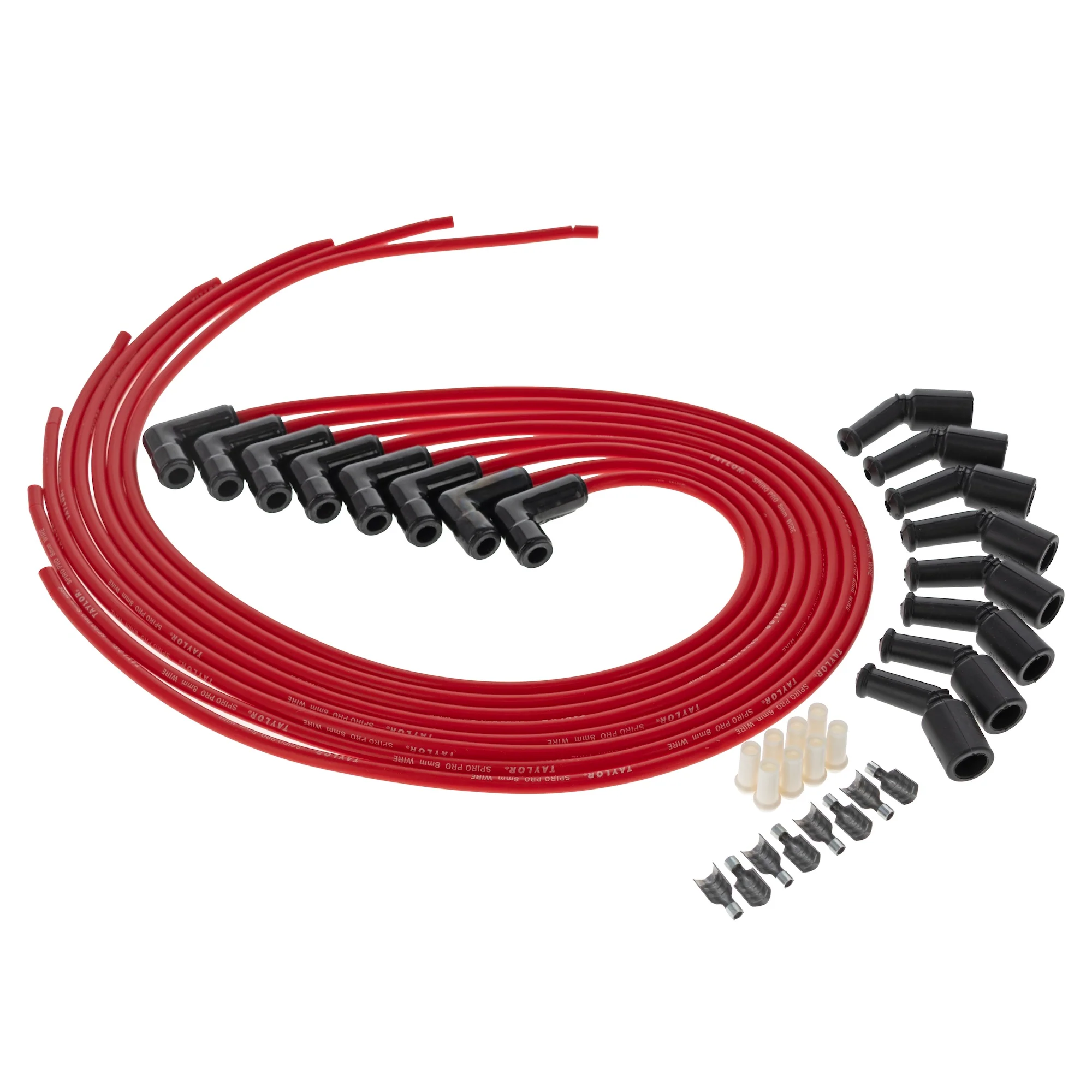 LS Engines Universal 8mm Spiro-Pro Black Ceramic Boots Spark Plug Wire Set (Available in 2 Colors) - Image 6
