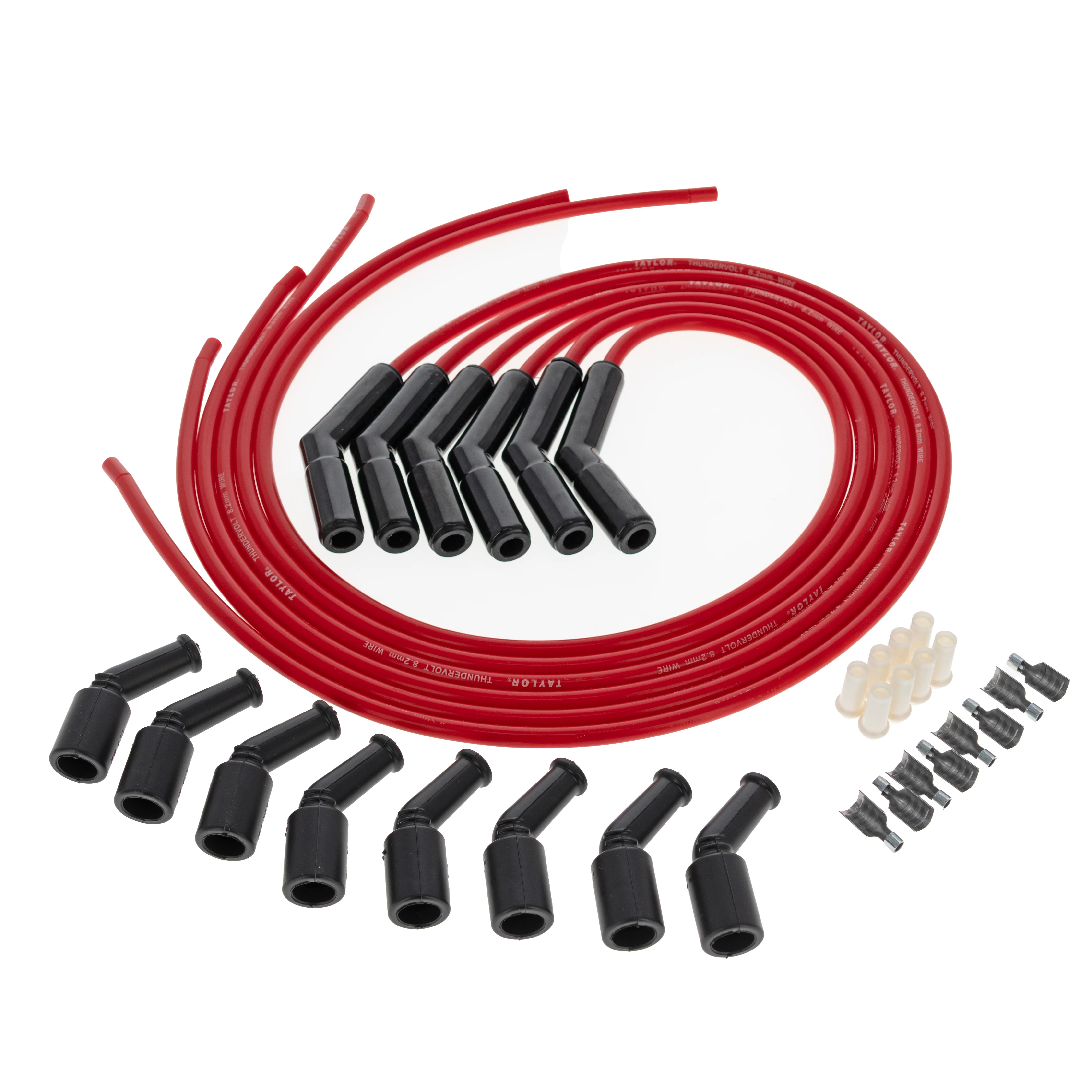 LS Engines Universal 8.2mm ThunderVolt Black Ceramic Boots Spark Plug Wire Sets