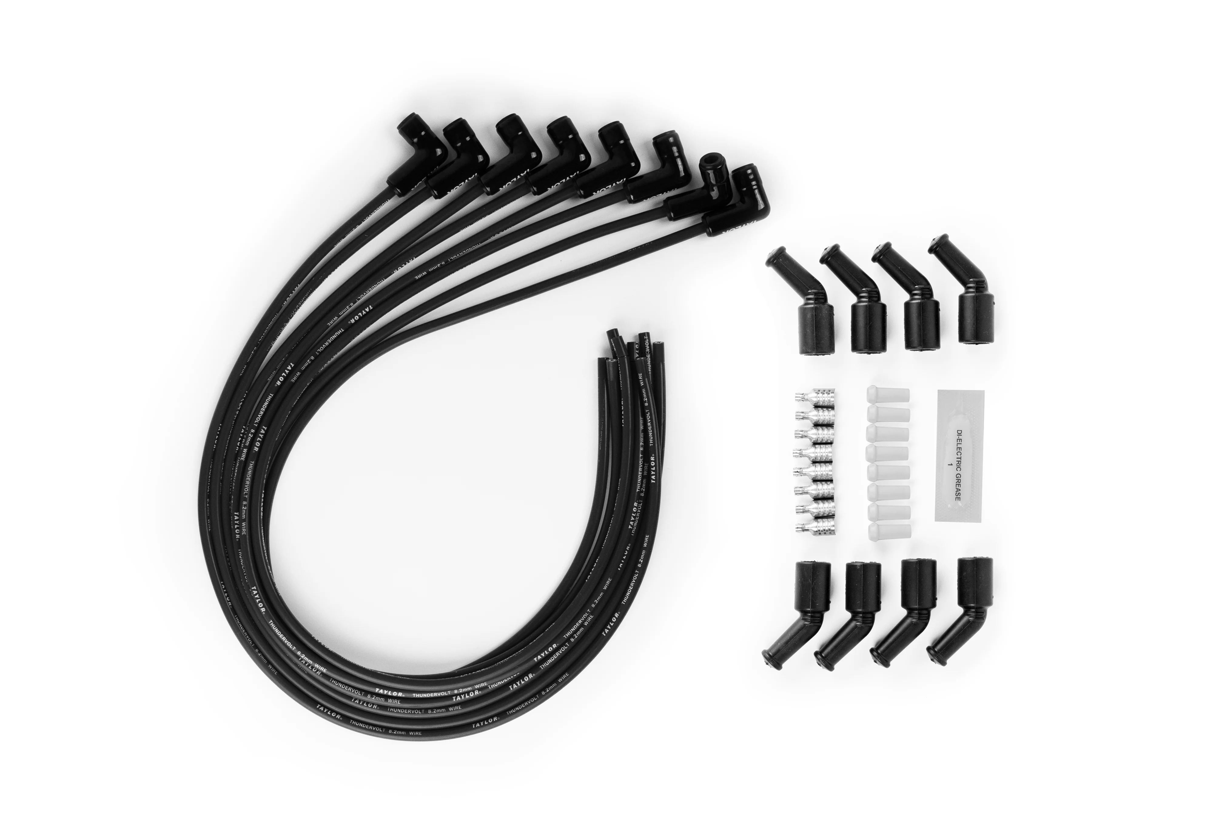 LS Engines Universal 8.2mm ThunderVolt Black Ceramic Boots Spark Plug Wire Sets - Image 5