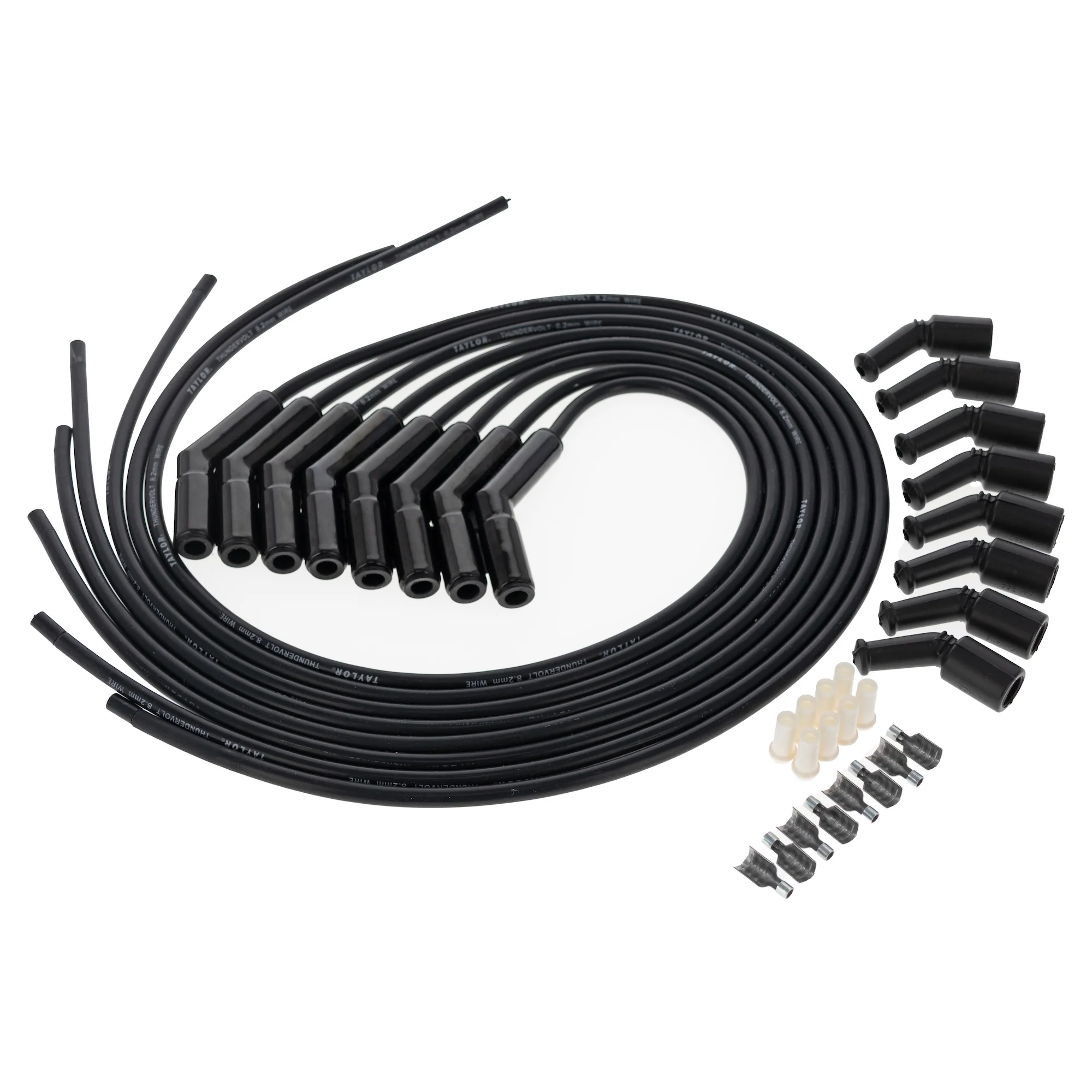 LS Engines Universal 8.2mm ThunderVolt Black Ceramic Boots Spark Plug Wire Sets - Image 6