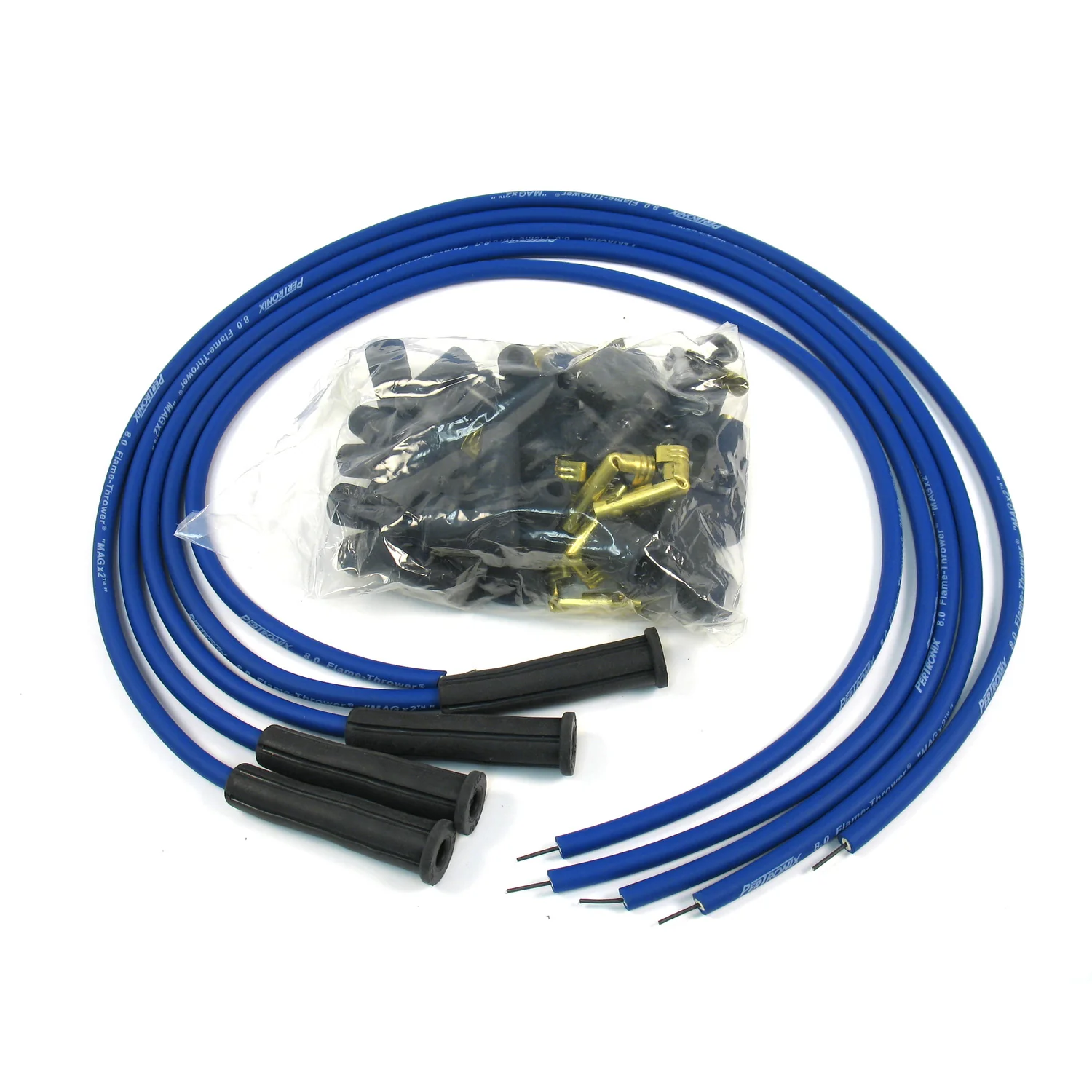 Universal 4 Cylinder 8mm MAGx2 Spark Plug Wire Set (Available in 3 Colors)
