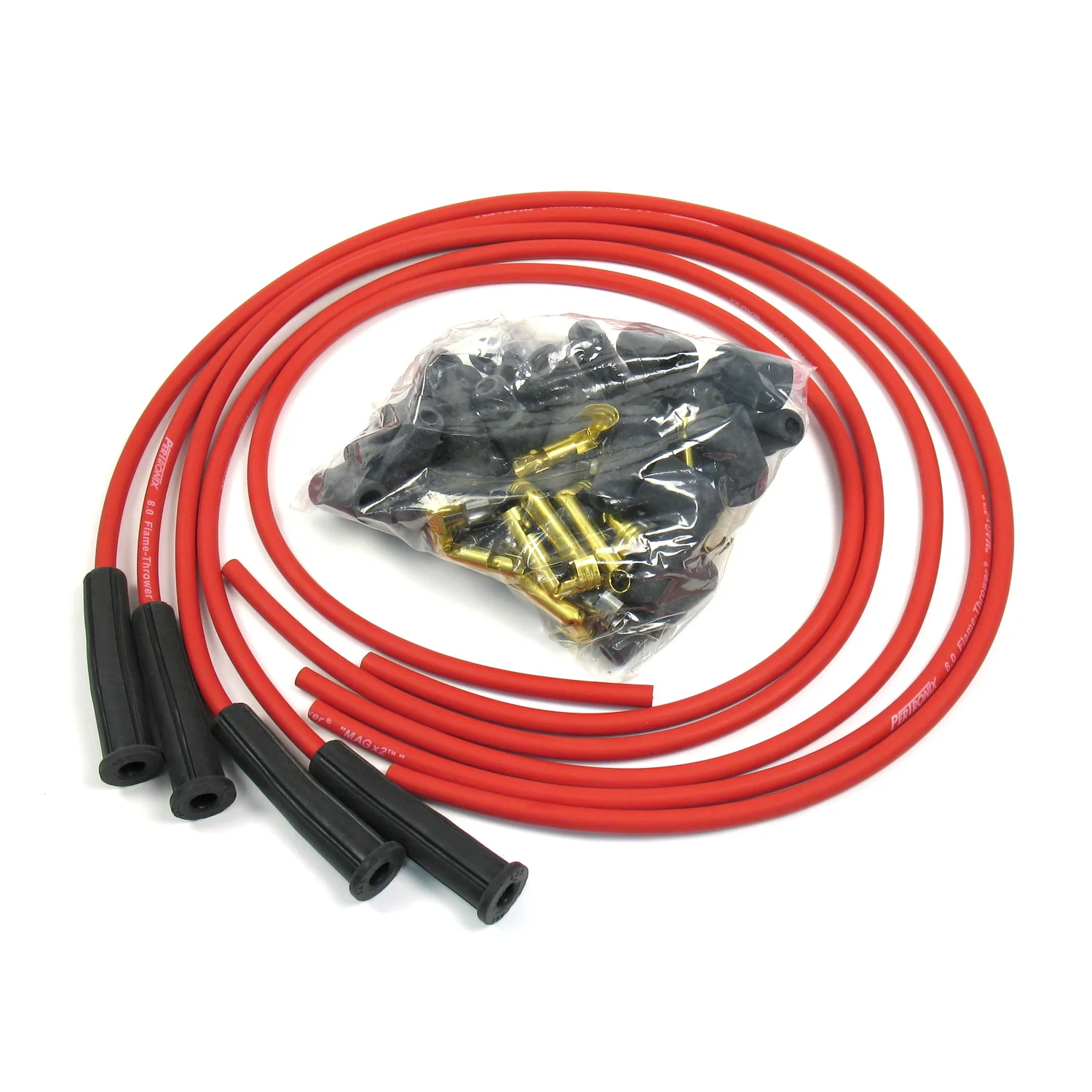 Universal 4 Cylinder Volkswagen Style 8mm MAGx2 Spark Plug Wire Set (Available in 3 Colors)