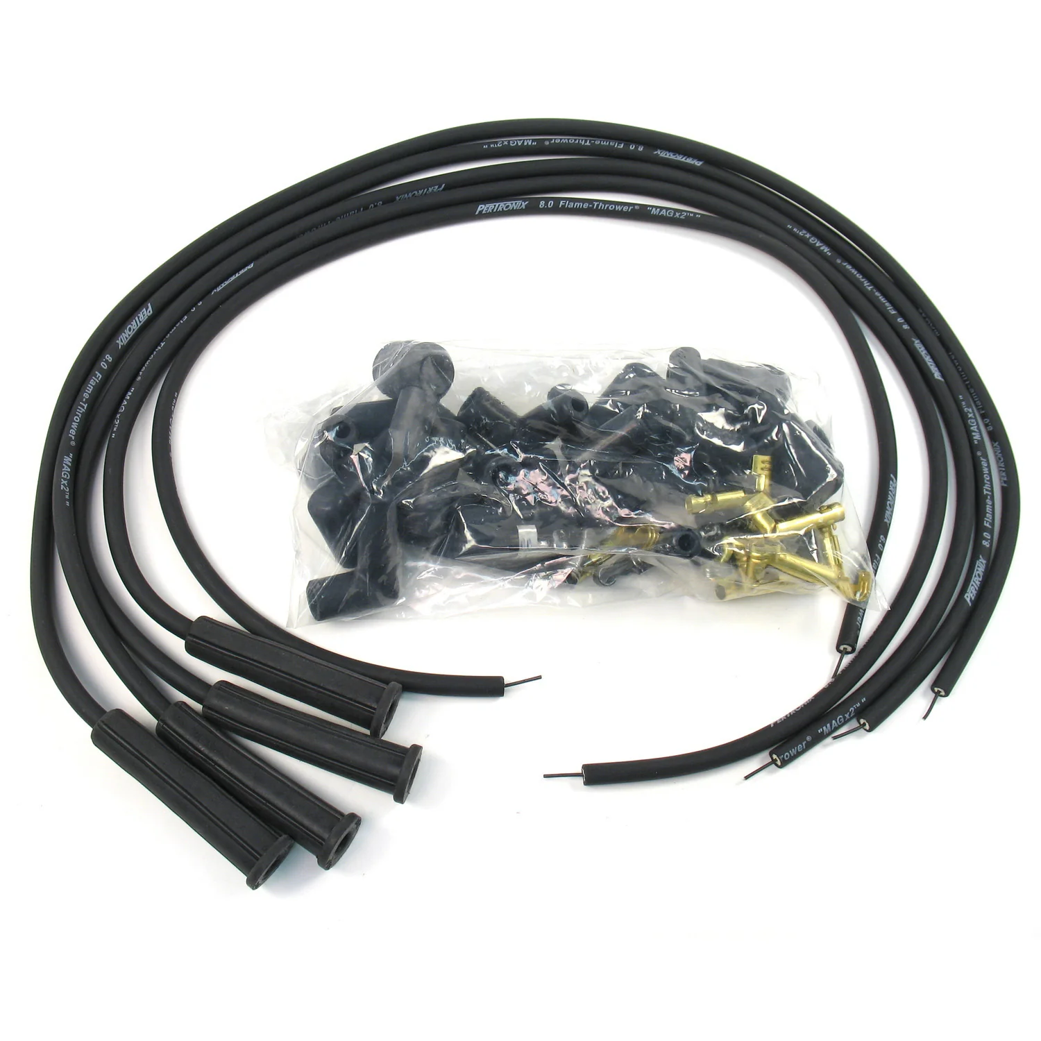 Universal 4 Cylinder Volkswagen Style 8mm MAGx2 Spark Plug Wire Set (Available in 3 Colors) - Image 2