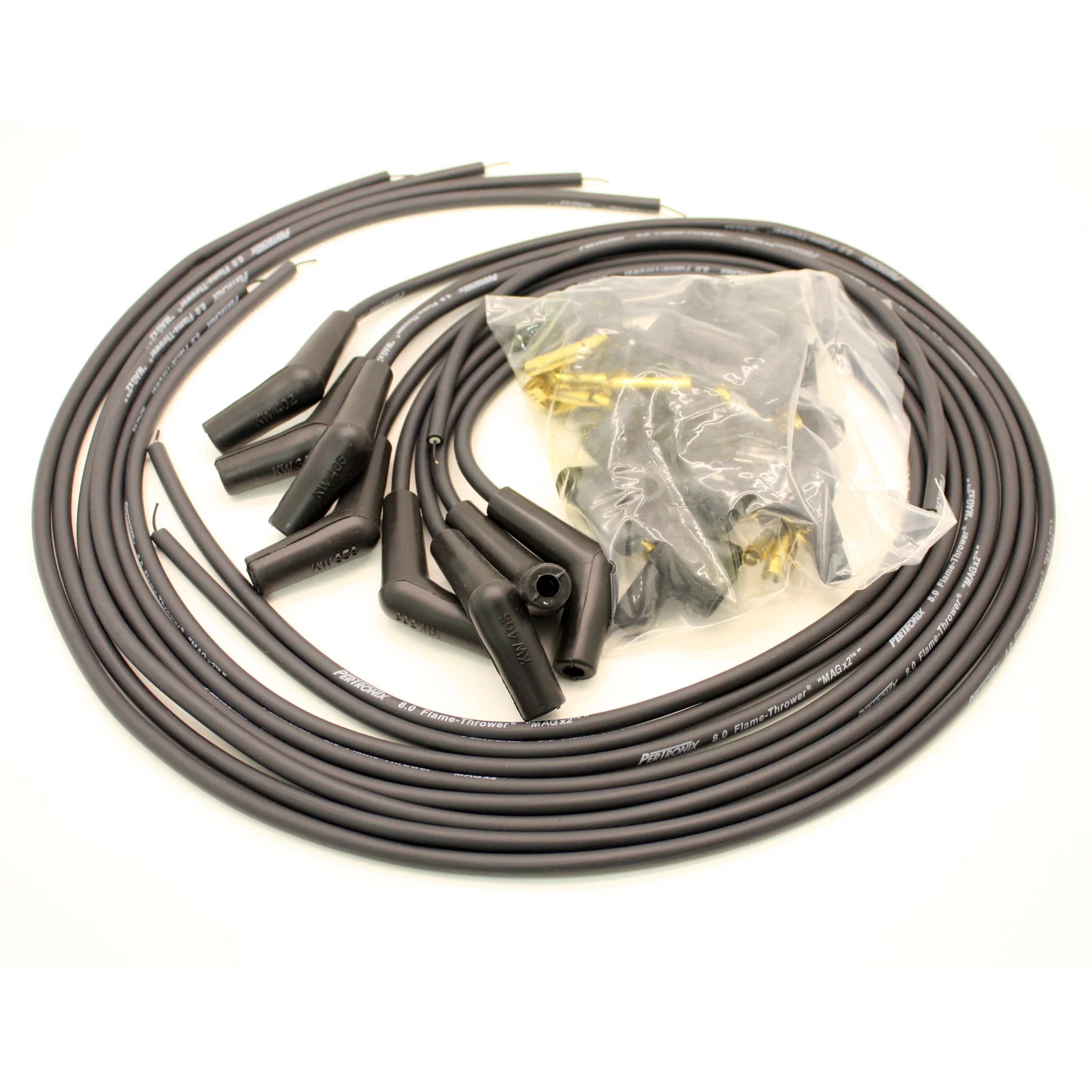 Universal 8 Cylinder 8mm MAGx2 Spark Plug Wire Set (Available in 3 Colors)