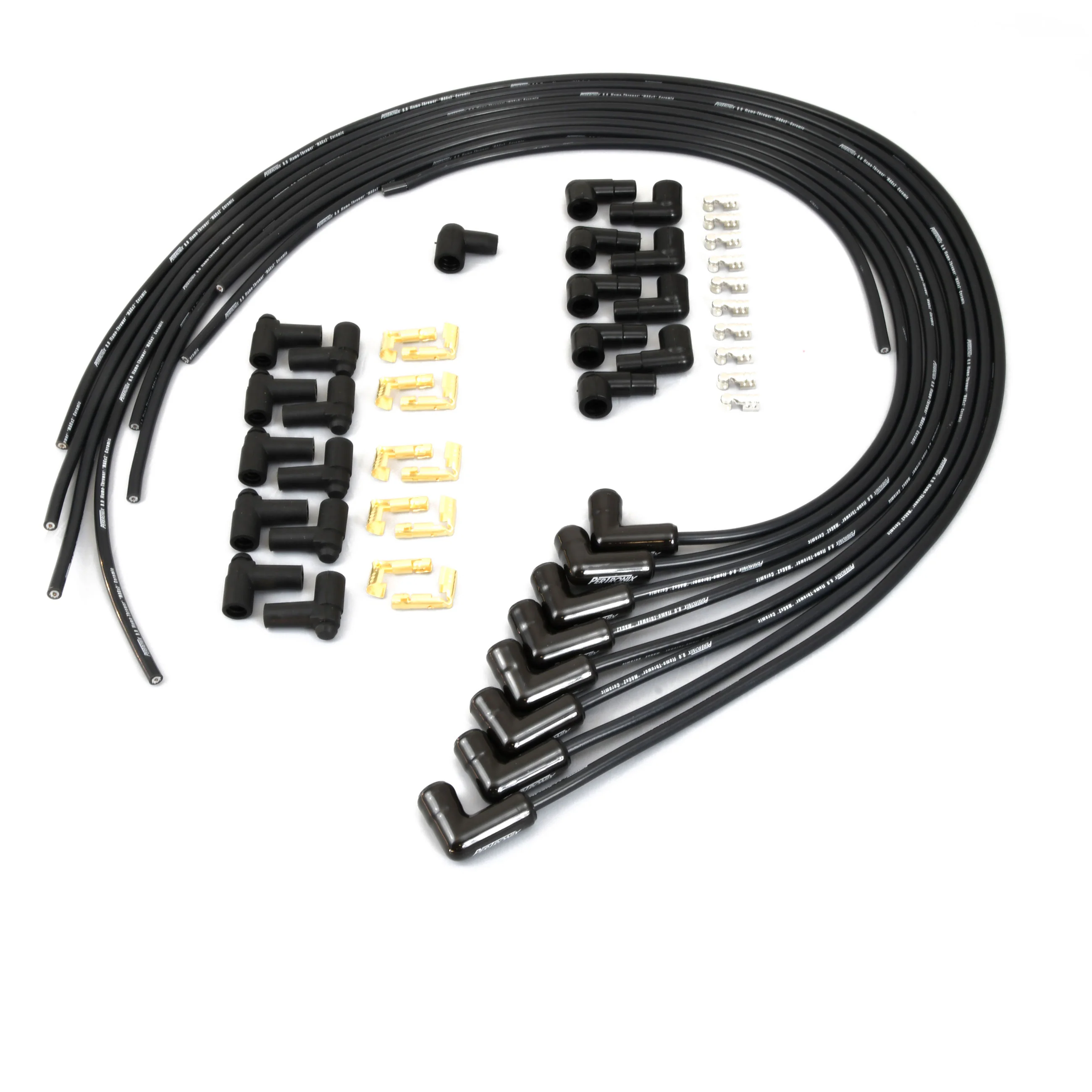 Universal 8mm MAGx2 Black Ceramic Boot Spark Plug Wire Set (Available in 3 Boot Angles) - Image 5