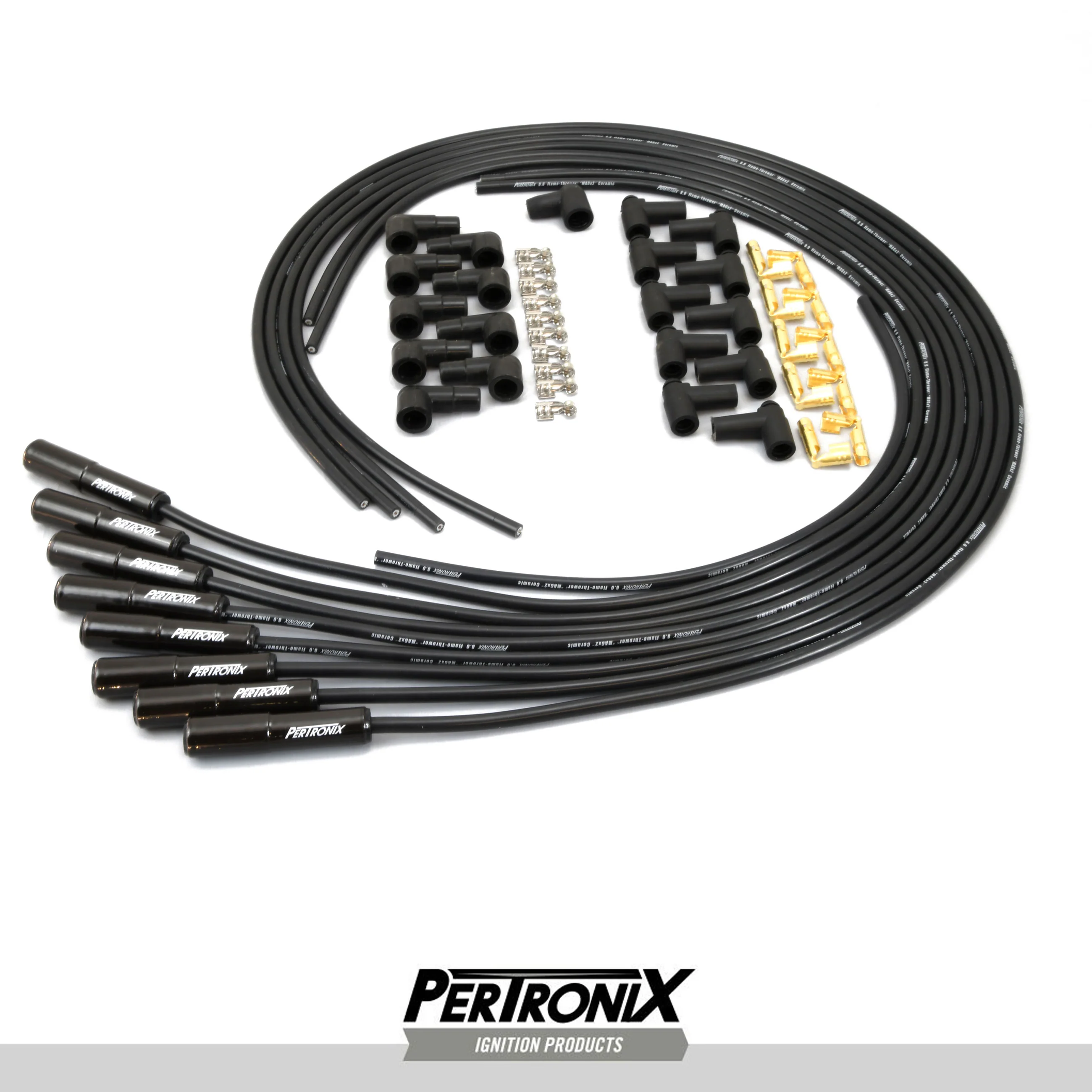 Universal 8mm MAGx2 Black Ceramic Boot Spark Plug Wire Set (Available in 3 Boot Angles) - Image 9