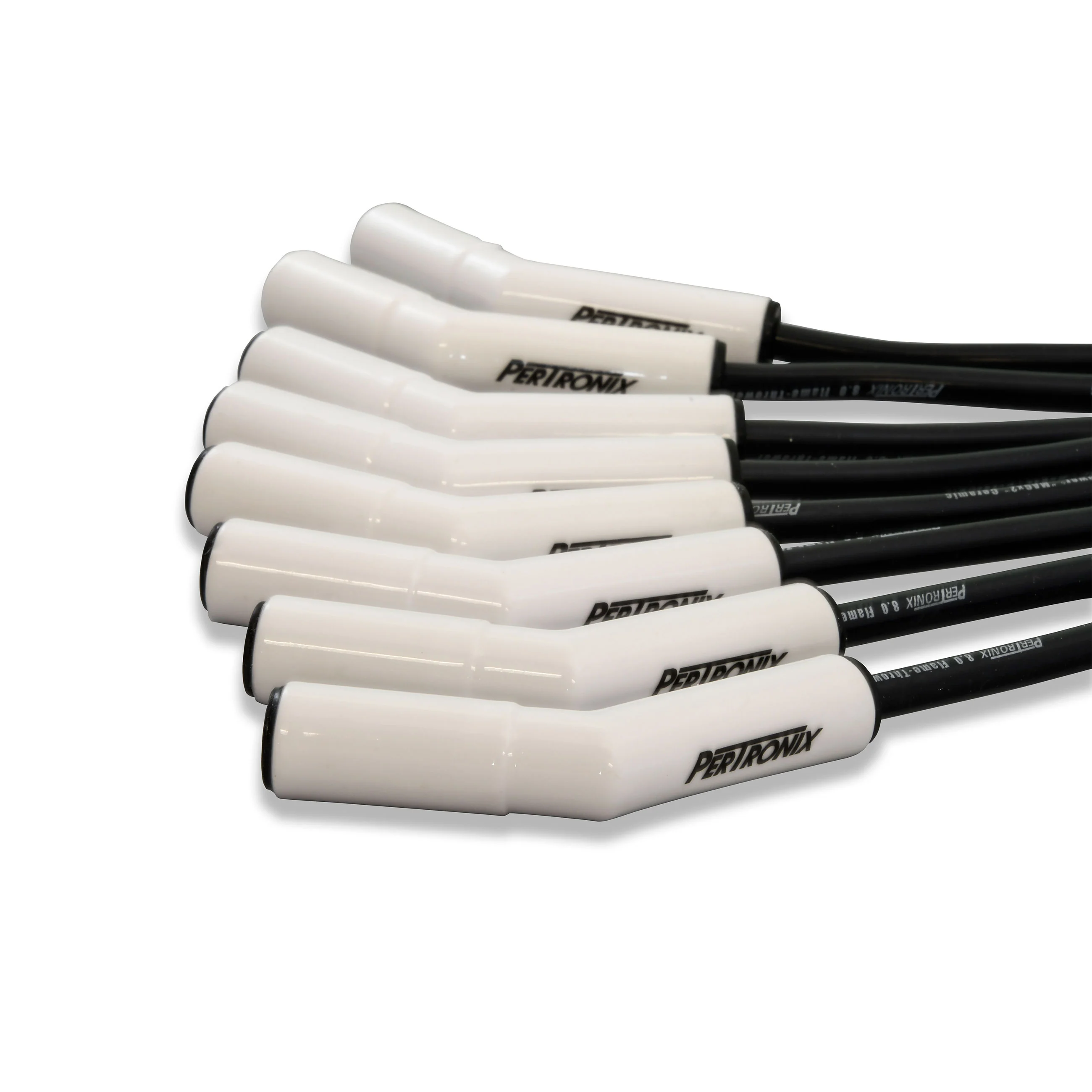 Universal 8mm MAGx2 White Ceramic Boot Spark Plug Wire Set (Available in 3 Boot Angles) - Image 2