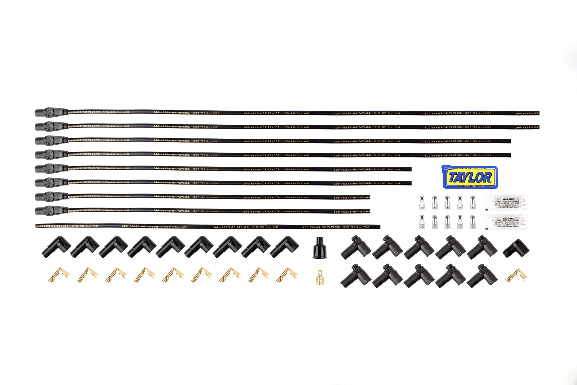 Universal 8mm Spiro-Pro Limited Edition 100 Years Script Spark Plug Wire Set (Available in 3 Colors) - Image 13